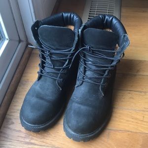 Black Timberlands, hardly used!